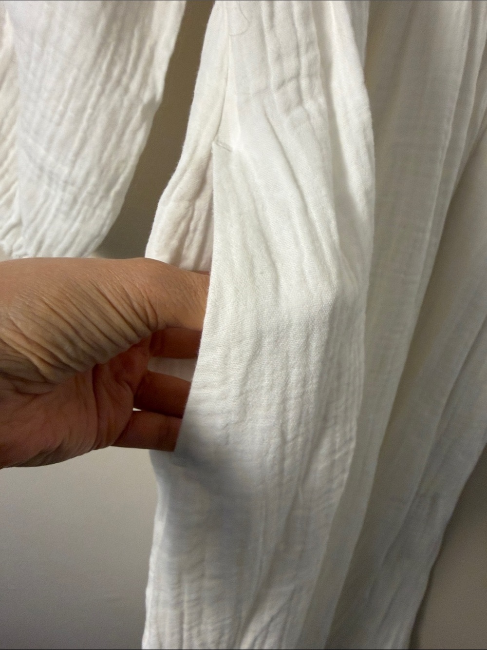J.Crew Women's White Soft Gauze V-Neck Midi Dress Smocked Waist Size XS - Picture 9 of 15